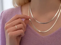 BELLYBIRD Jewellery BELLYBIRD Jewellery SCHLANGENKETTE - 925 Silber oder 925 Silber vergoldet, bewegliches Gliederband – Produktbild 1 von 1