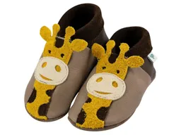 Pantolinos Pantolinos Baby und Kinder Hausschuhe Krabbelschuhe Ecopell Leder Giraffe – Produktbild 1 von 1
