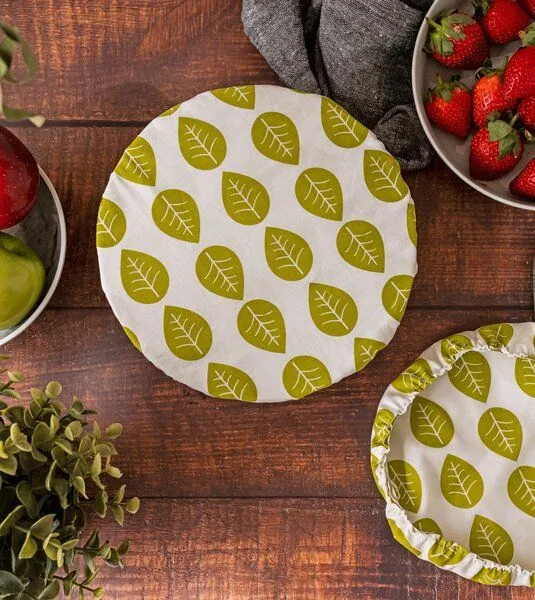 nuts innovations nuts innovations Schüsselabdeckung XL, grüne Blätter – Produktbild 4 von 4