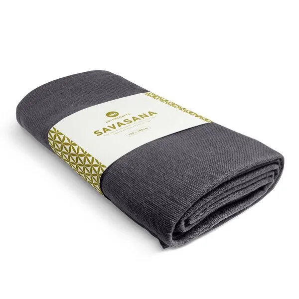 Lotuscrafts Lotuscrafts Yogadecke "Savasana" 100% Baumwolle (kbA), Anthracite, – Produktbild 2 von 3