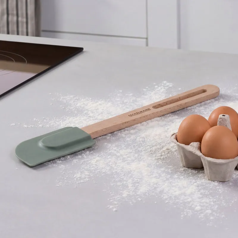 Fackelmann Fackelmann Teigschaber Buchenholz & Silikon, 30cm – Produktbild 2 von 2
