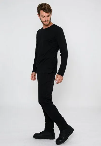 THOKKTHOKK ThokkThokk Herren Longsleeve Bio Fair, Schwarz, – Produktbild 4 von 5