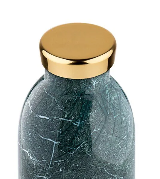 24bottles 24bottles 0,5l Thermosflasche - verschiedene Marmordesigns, Green marble, – Produktbild 2 von 3