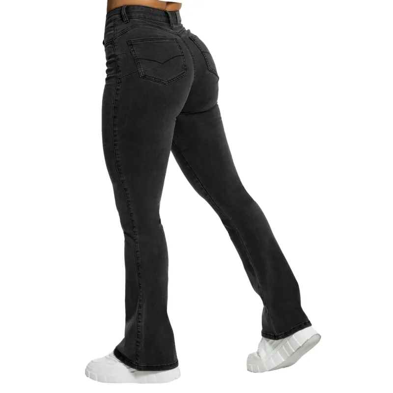 Gym Glamour Damen Flare Jeans Gym Glamour Perfect, Noir, – Produktbild 1 von 1