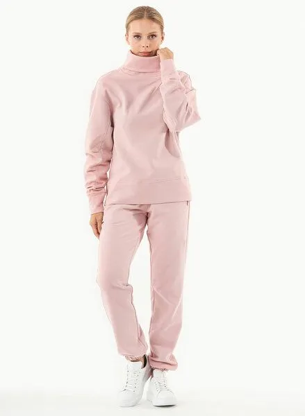 ORGANICATION ORGANICATION Sweatshirt aus Bio-Baumwolle mit Rollkragen, Rosa(dusty pink), – Produktbild 2 von 4
