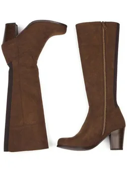 Will's Vegan Shop Will's Vegan Shop Kniehohe Stiefel aus veganem Wildleder Damen – Produktbild 1 von 1