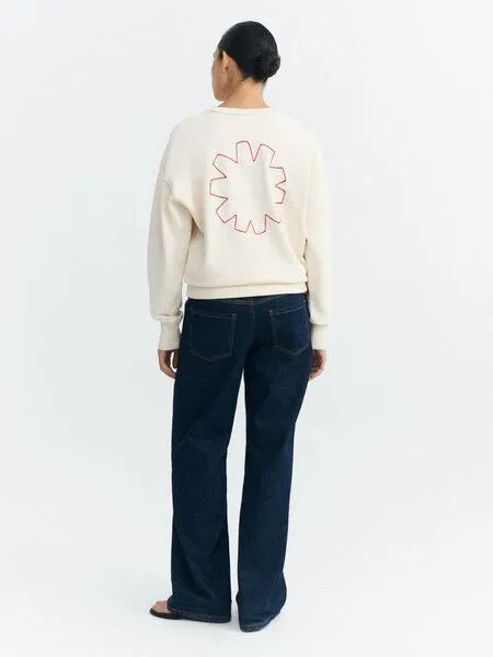 thinking mu thinking mu Damen Sweatshirt - Jodie - aus Bio-Baumwolle, Sonne pannacota (offwhite), – Produktbild 3 von 3
