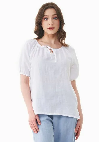 ORGANICATION ORGANICATION Musselin Bluse aus Bio-Baumwolle, Weiss(white), – Produktbild 1 von 4