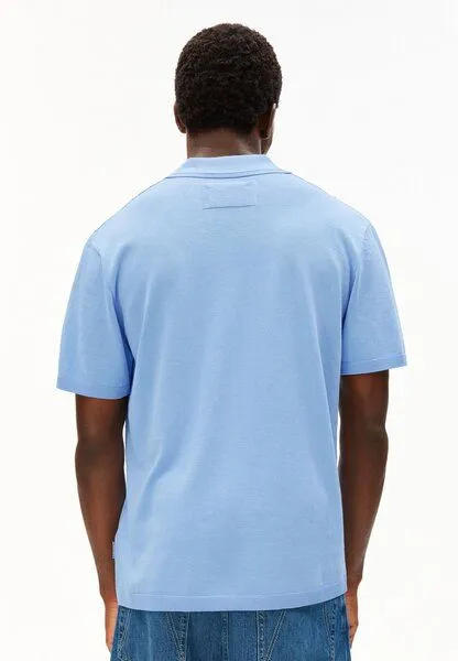 ARMEDANGELS ARMEDANGELS COTTON KNIT Herren Poloshirt aus 100% Bio-Baumwolle, Wedgwood, – Produktbild 2 von 4