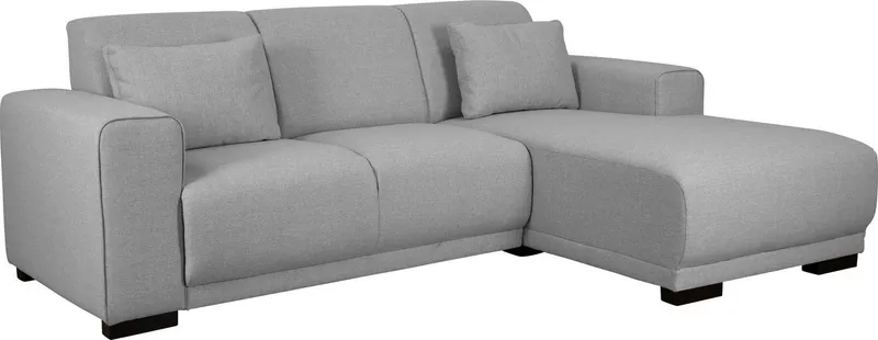 OTTO home Ecksofa BORNHOLM L-Form, B: 234 cm - OTTO. Verlässliche Qualität., Recamiere links oder rechts bestellbar, Wellenfederung, inkl. 2 Kissen, Grau, – Produktbild 8 von 8