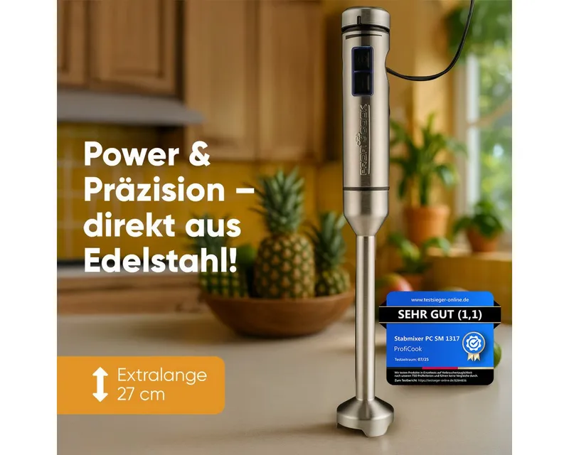 ProfiCook ProfiCook Stabmixer PC-SM 1317, Stabmixer 1000W, extra langer Mixstab, DC-Motor – Produktbild 3 von 6