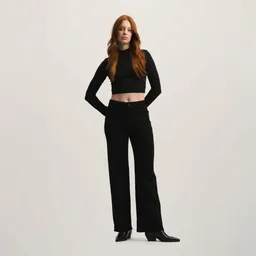 DAWN DEW Flared Soft Denim - Classic - Stay Black - Stay Black / 24 / 32 – Produktbild 1 von 1