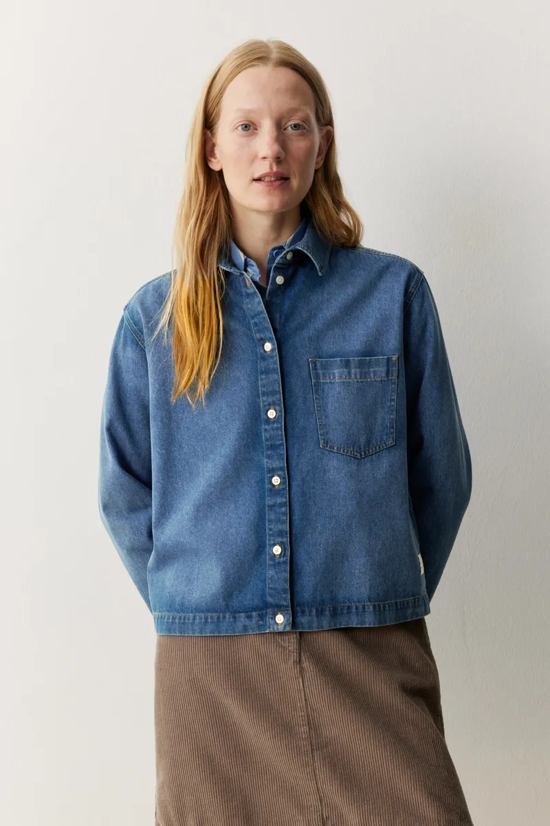 recolution recolution Damen vegan Overshirt Poppy Blau, Blau, – Produktbild 2 von 2
