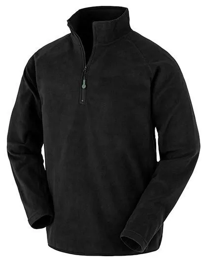 Result Genuine Recycled Result Genuine Recycled Recycelter Fleecepullover Troyer Unisex Damen / Herren, Schwarz, – Produktbild 2 von 3