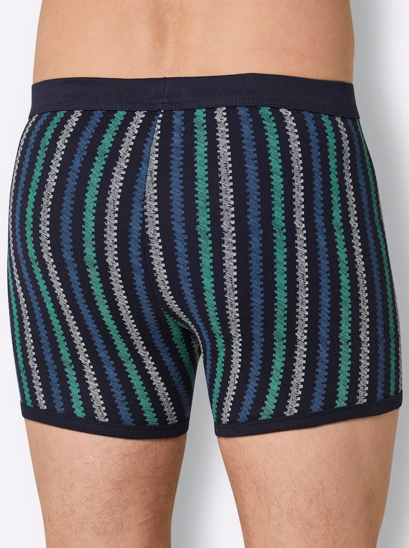 wäschepur men Hose kurz anthrazit-bedruckt + marine-bedruckt, Anthrazit-bedruckt + marine-bedruckt, – Produktbild 3 von 3