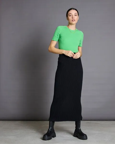 JAN N JUNE JAN N JUNE Strick T-shirt NJU, Acid green (grün), – Produktbild 1 von 3