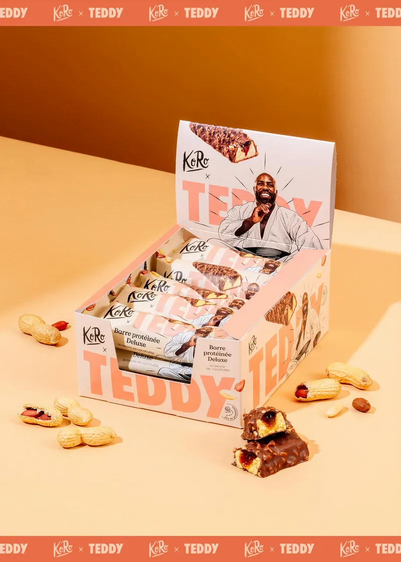KoRo Limited Edition: Teddy Protein Bar Deluxe with Peanut Butter | 12 x 55 g – Produktbild 1 von 5