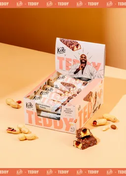 KoRo Limited Edition: Teddy Protein Bar Deluxe with Peanut Butter | 12 x 55 g – Produktbild 1 von 1