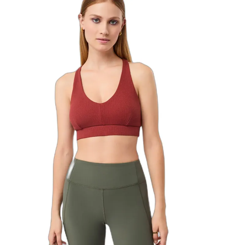mandala Damen-Sport-BH Mandala Rib, Rouge, – Produktbild 1 von 1