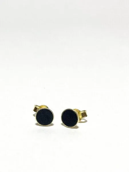 monday market monday market Ohrstecker Rebekka, Gold-schwarz, – Produktbild 1 von 4