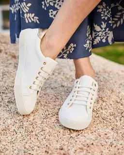 Minuit Sur Terre Minuit Sur Terre Damen vegan Sneaker Virevolte Weiß – Produktbild 1 von 1