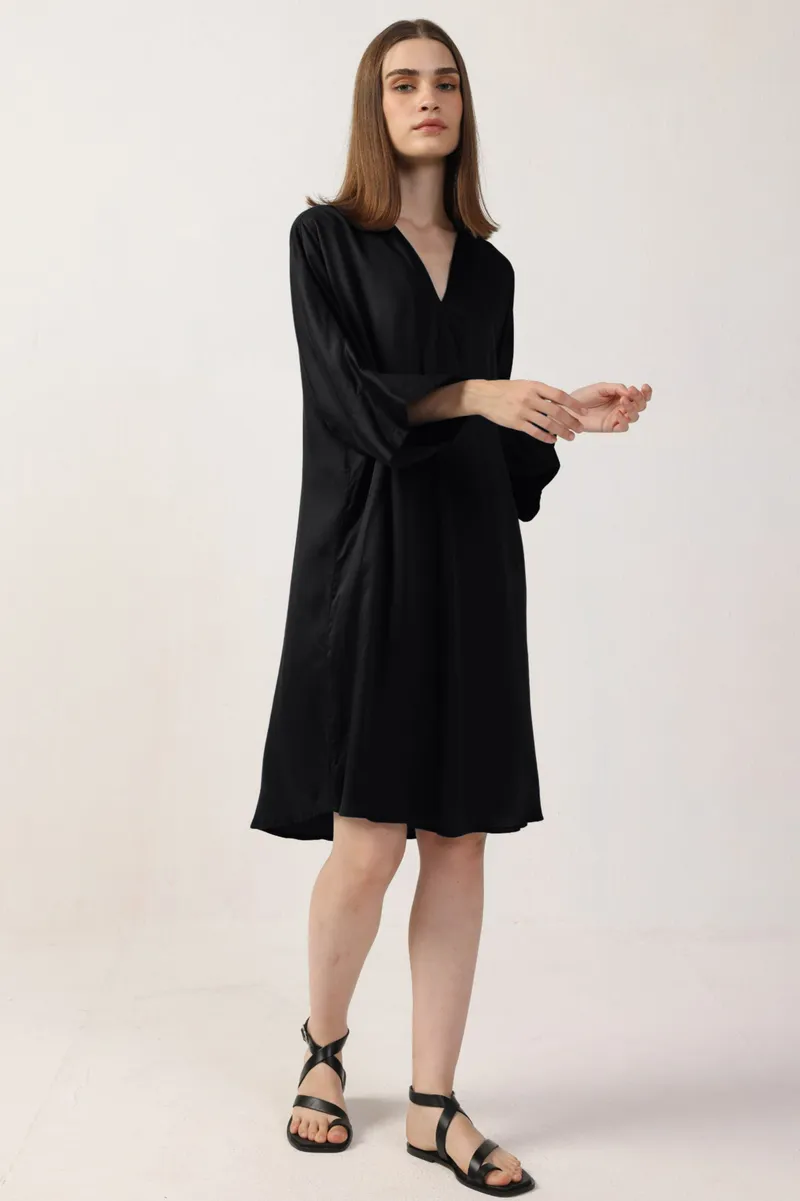 Neu Nomads Neu Nomads Damen vegan Kleid Kimono Schwarz, Schwarz, – Produktbild 1 von 1