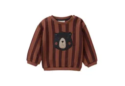 People Wear Organic People Wear Organic Sweatshirt braun gestreift, "Bär" GOTS zertifiziert – Produktbild 1 von 1
