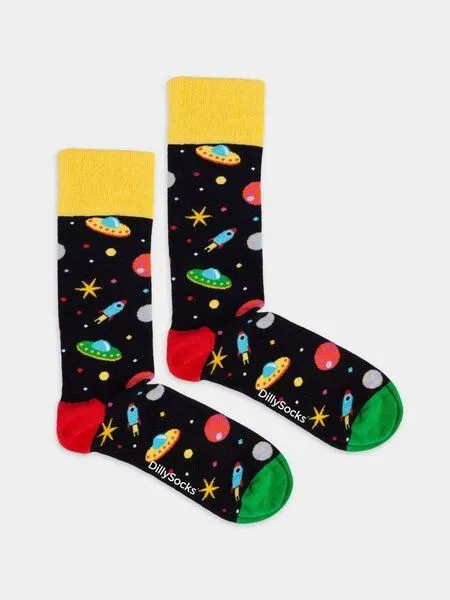DillySocks DillySocks Socken Galactic Ride aus Biobaumwoll-Mix, Mehrfarbig, – Produktbild 5 von 6