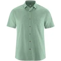 HempAge Hempage Herren Kurzarm Hemd Hanf Baumwolle, Menta, – Produktbild 1 von 1