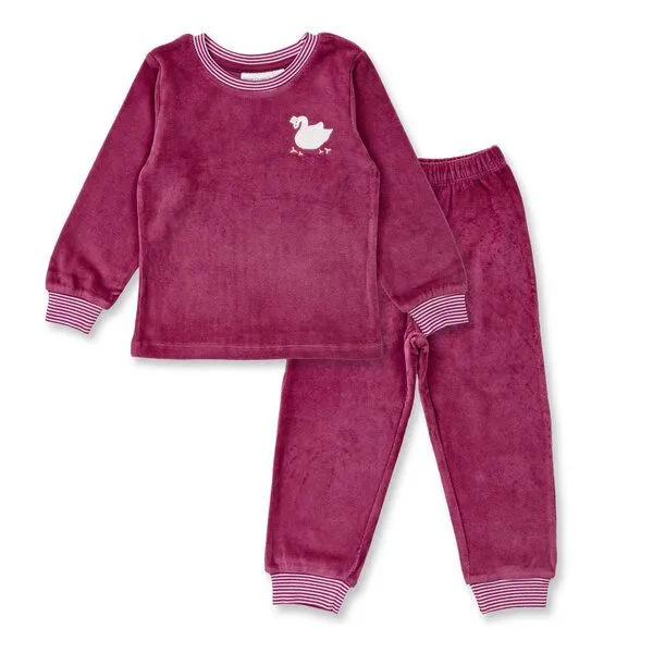 Sense Organics Sense Organics Kinder Velours Schlafanzug, Modell LONG JOHN VELOUR, 700142, – Produktbild 1 von 4