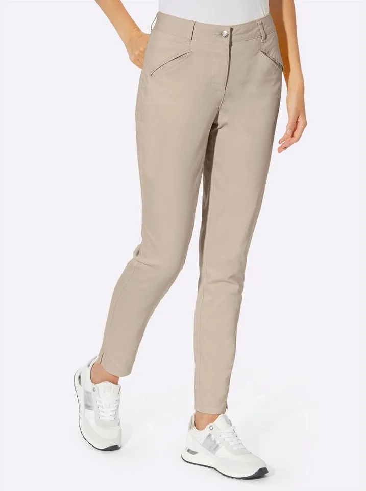 heine heine Jerseyhose Twill-Hose normal, Braun, – Produktbild 1 von 3