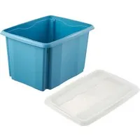 Keeeper keeeper Aufbewahrungsbox "Emil Eco Line" mit Deckel "Emilia", 44,5x34,5x27 cm, 30 l, blau – Produktbild 1 von 1