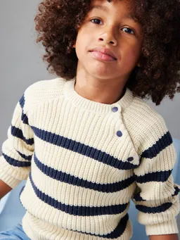 Vertbaudet Jungen Strickpullover mit Streifen – Produktbild 1 von 1