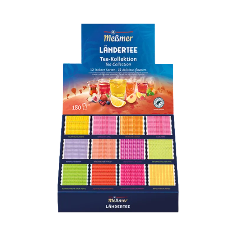 Meßmer Meßmer Ländertee Collection Box, 12 Sorten à 15 Teebeutel, Teebeutel im Kuvert, 435g – Produktbild 1 von 1