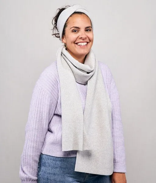 obumi obumi SCHAL AUS BIO AUS 100% BIO BAUMWOLLE (VEGAN), Light grey, – Produktbild 1 von 4