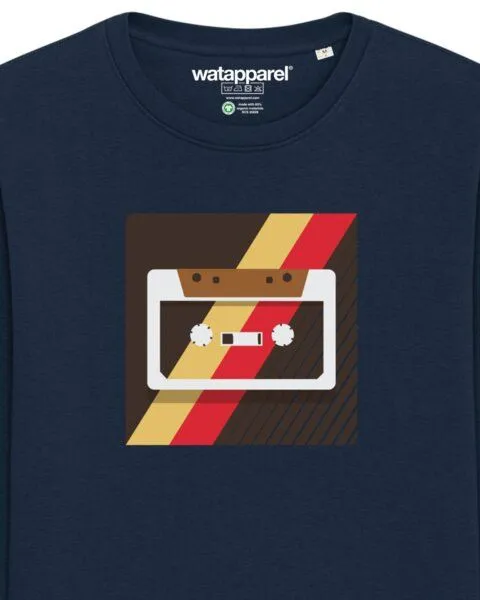 watapparel watapparel Sweatshirt Unisex Kassette, French navy, – Produktbild 3 von 4