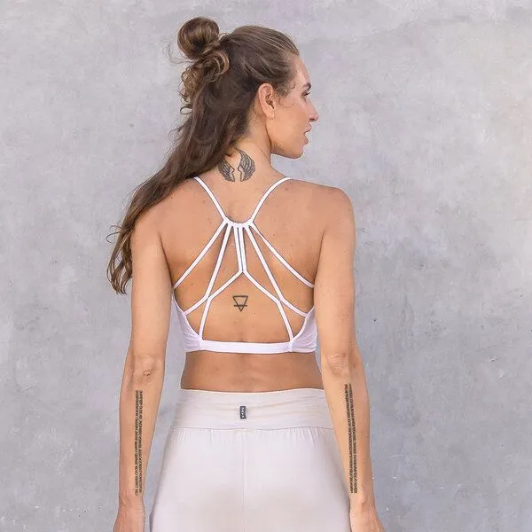 Jaya Jaya CAROLINA - Damen - Bra für Yoga aus Biobaumwolle, White/weiß, – Produktbild 1 von 4