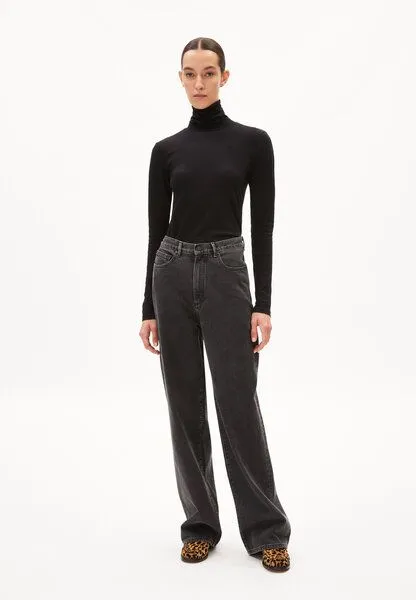 ARMEDANGELS ARMEDANGELS GRAZILIAA SOFT - Damen Longsleeve Slim Fit aus Bio-Baumwolle, Black, – Produktbild 4 von 4