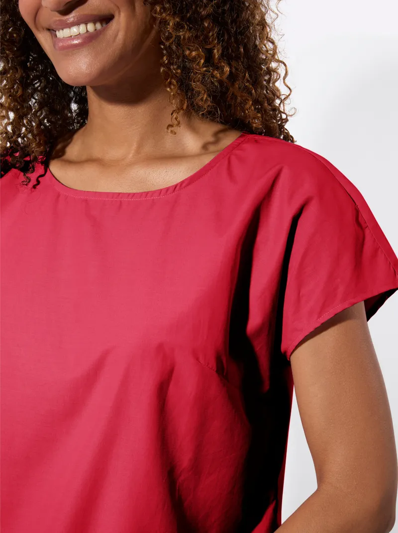 Witt Baumwollbluse rot, Rot, – Produktbild 1 von 2