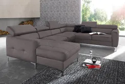 COTTA Wohnlandschaft Sammy U-Form, B: 304 cm, Kopfteilverstellung, optional Schlaffunktion & Bettkasten – Produktbild 1 von 1