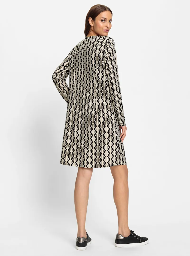 Witt Druckkleid, Sand-schwarz-bedruckt, – Produktbild 2 von 2