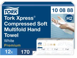 Tork Tork Xpress Multifold-Papierhandtücher "Premium H2" komprimiert, 12 x 170 Blatt, weiß – Produktbild 1 von 1