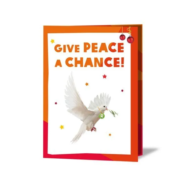OxfamUnverpackt OxfamUnverpackt Spenden-Geschenk "Friedenstaube" (Weihnachtskarte mit Magnet) – Produktbild 2 von 2