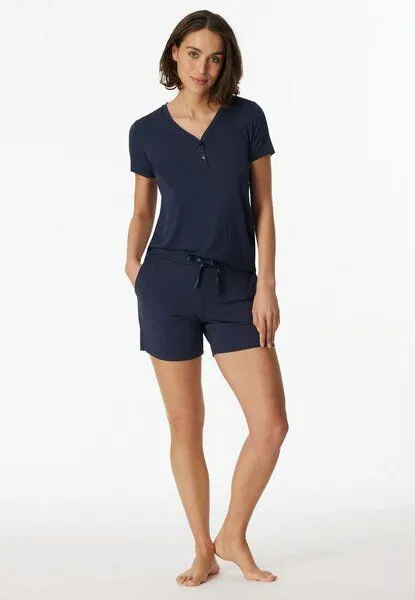 Schiesser Schiesser Relax Short aus Modal, Blau, – Produktbild 1 von 4