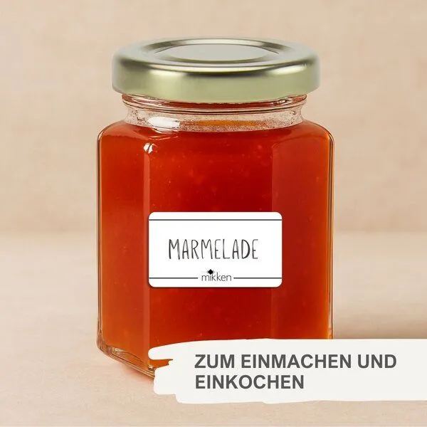 mikken mikken 20 kleine Marmeladengläser 110 ml Einmachgläser mit Schraubdeckel, Gold, – Produktbild 2 von 3