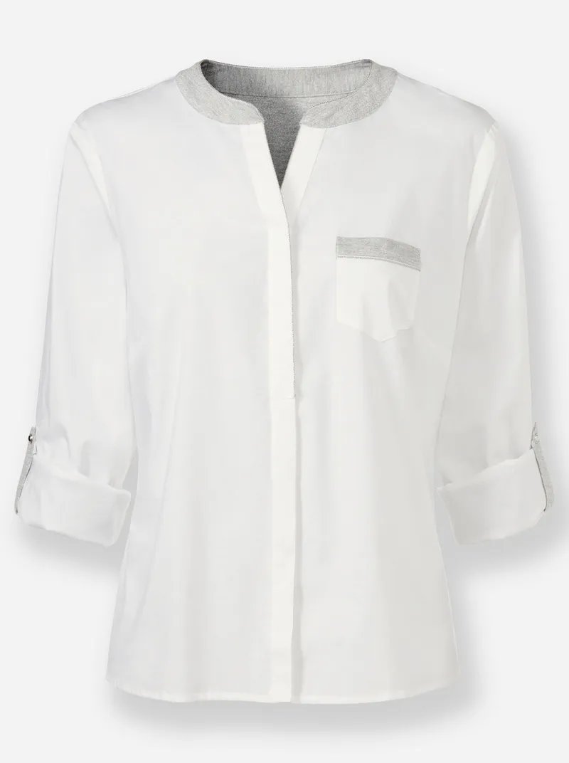 Witt Baumwollbluse ecru, Ecru, – Produktbild 1 von 2