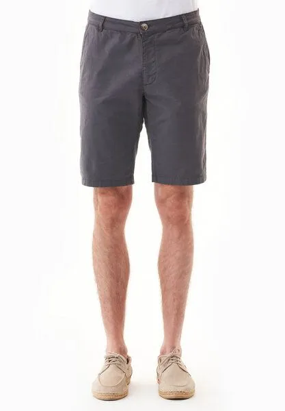 ORGANICATION ORGANICATION Slim-Fit Chino-Shorts aus Bio-Baumwolle, Asphalt, – Produktbild 2 von 3