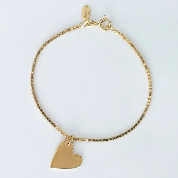 BELLYBIRD Jewellery BELLYBIRD Jewellery Armband - Venezianerkette mit Herzanhänger, 925 Silber, Silver, – Produktbild 3 von 5