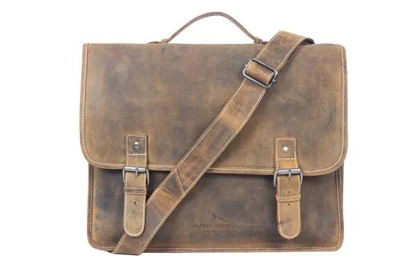 Alpenleder Alpenleder Messenger Bag ADVENTURE, Old havanna, – Produktbild 1 von 3