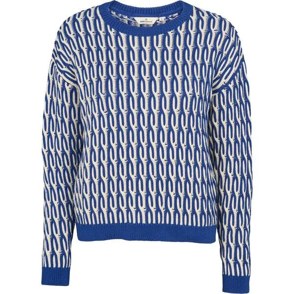 Basic Apparel Basic Apparel Minie Strickpullover aus Bio-Baumwolle, Blau, – Produktbild 1 von 1